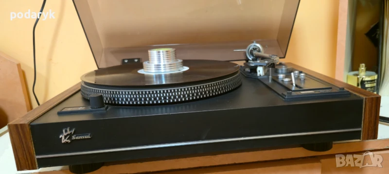 Редкия флагман Sansui SR-717–грамофон във витринно състояние+скъпа аудиофилска Stanton 680EL доза, снимка 1