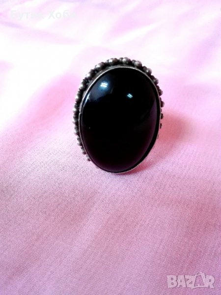 Масивен пръстен ,,Манго,, с оникс, снимка 1