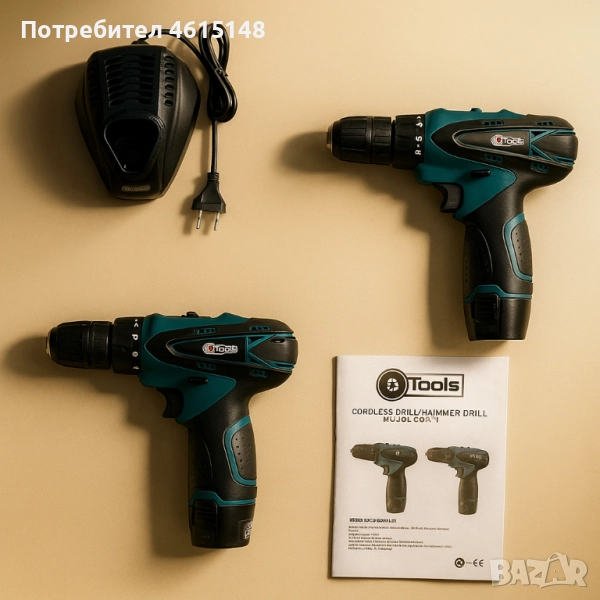 Акумулаторен винтоверт и ударна бормашина IF Tools CD11 – комплект с 2 батерии и куфар, снимка 1