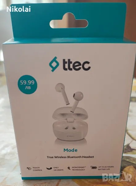 Bluetooth слушалки ttec, снимка 1