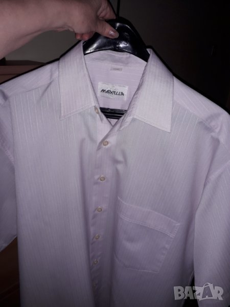 Мъжка риза къс ръкав Markella светлолилава XL-2XL , снимка 1