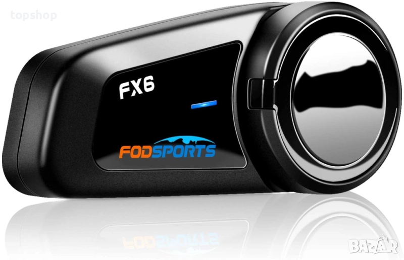 Нов Fodsports FX6 Bluetooth интерком за мотоциклет до 6 мотоциклетисти, 1000 м комуникационна ..., снимка 1