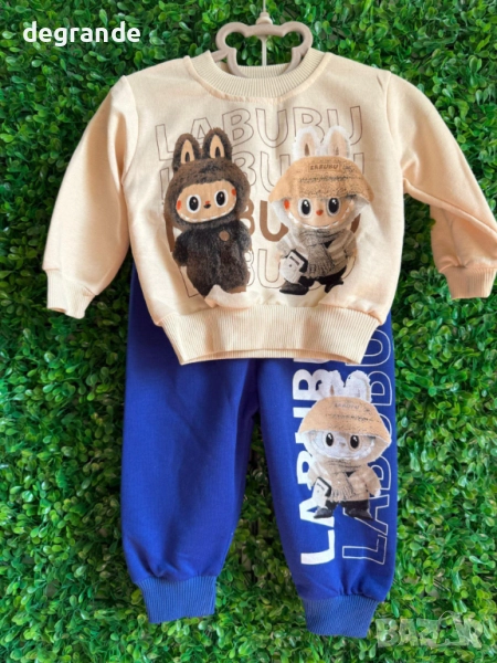 Детски комплект с Лабубу размери за 1 2 3 4 годинки , снимка 1