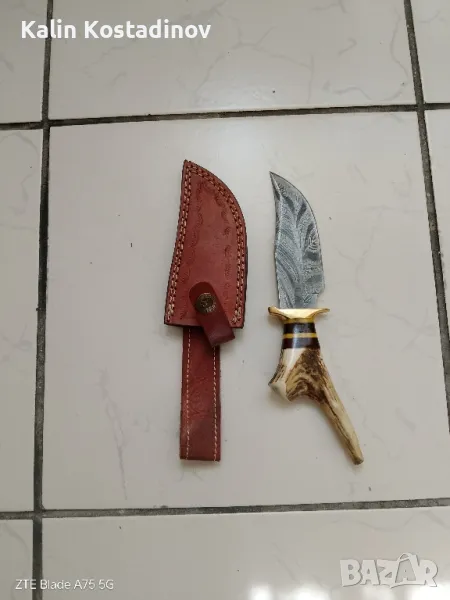 Нож ръчна изработка дамаск хубав нож, снимка 1