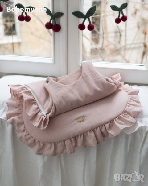 Babyly ленено чувалче 70 см 2 тог – розово, снимка 1