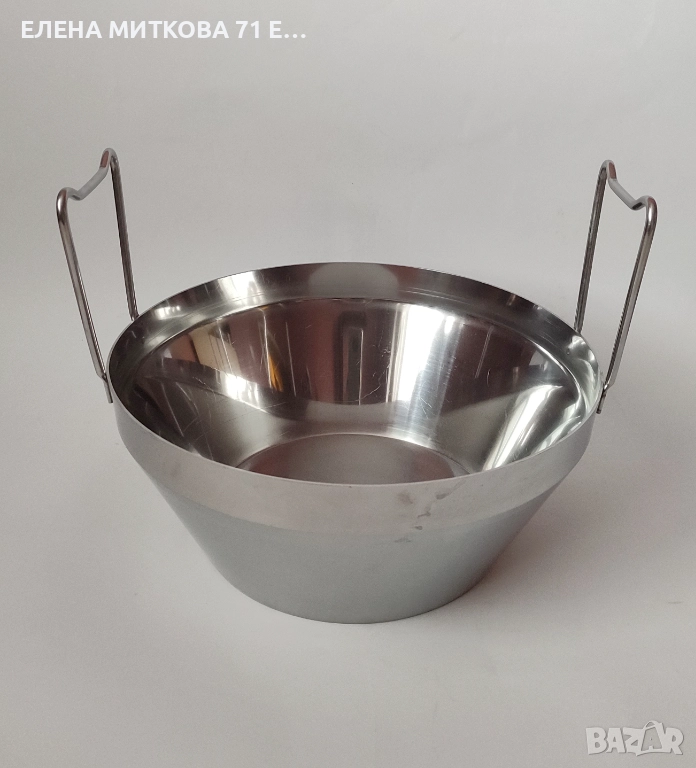 Дълбок съд от неръждаема стомана за пържене,варене на сладко и др., снимка 1