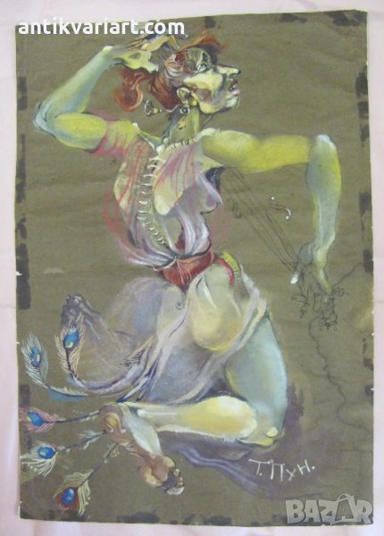 Акварел Т. Пунева 51х36см., снимка 1