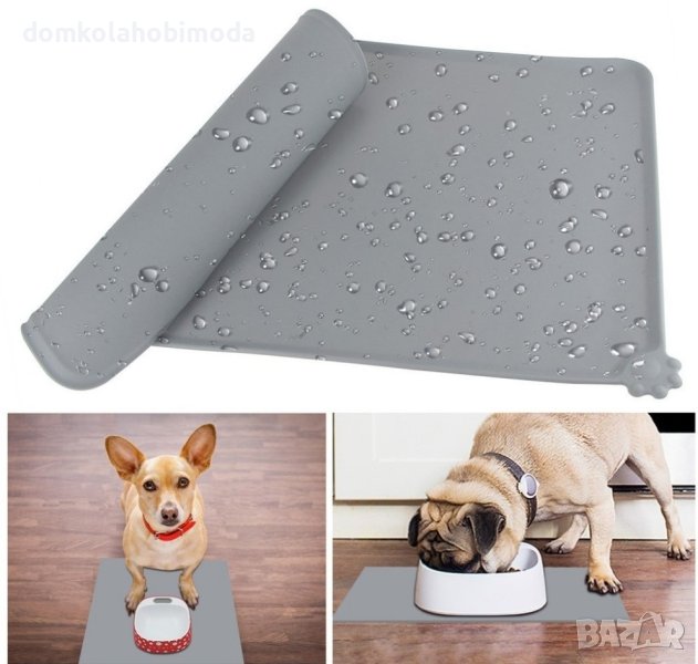  Силиконова Подложка за хранене на домашни любимци, 60х40 сантиметра , снимка 1