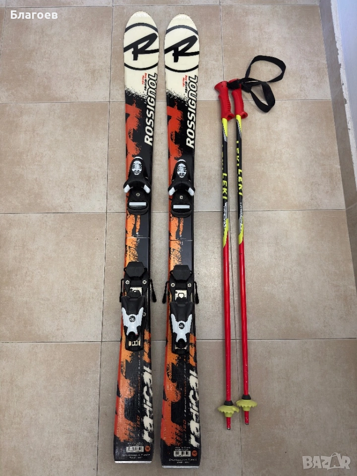 Детски ски Rossignol Radical RSX 120 Junior Ski и щеки Leki, снимка 1