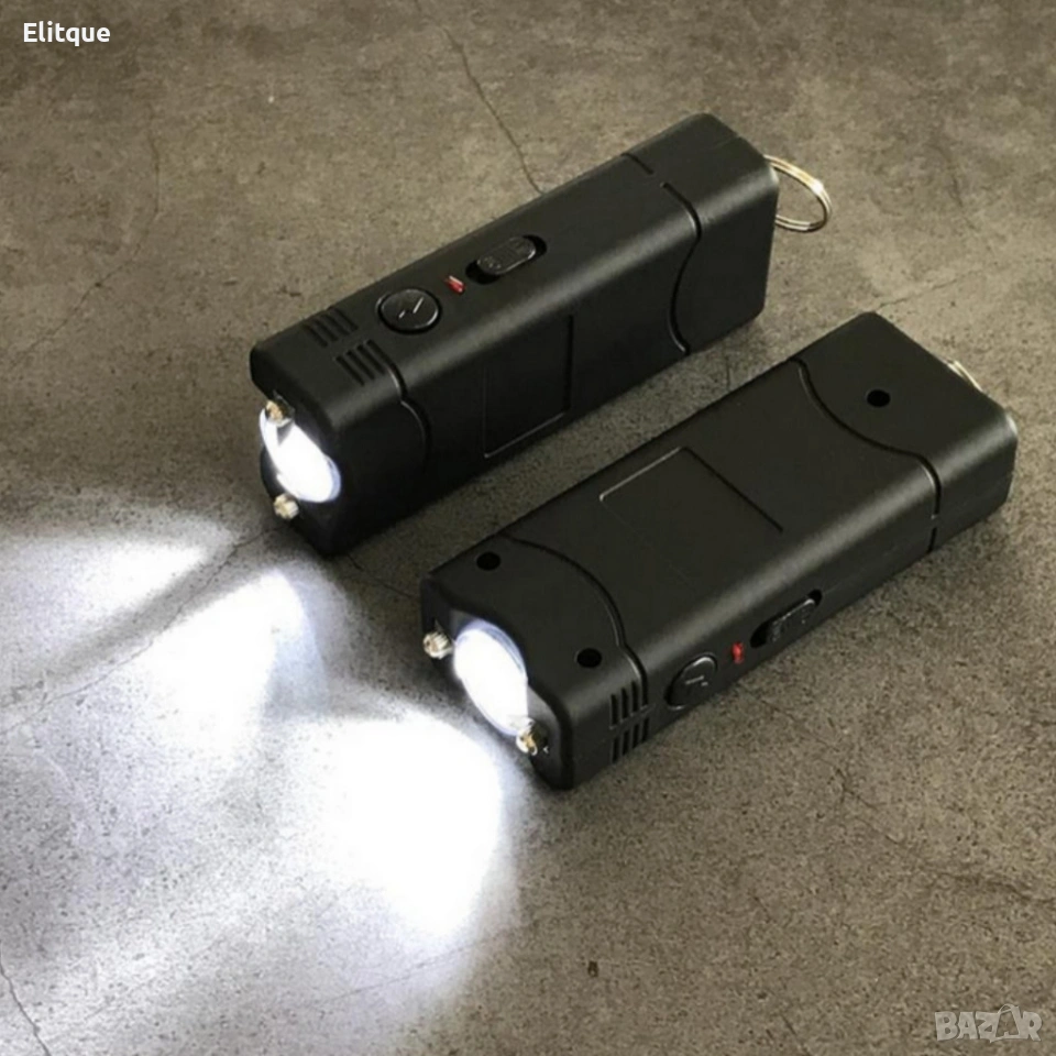 Устройство за самозащита - електрошок 5000K V и LED фенер – компактно, презареждаемо, снимка 1