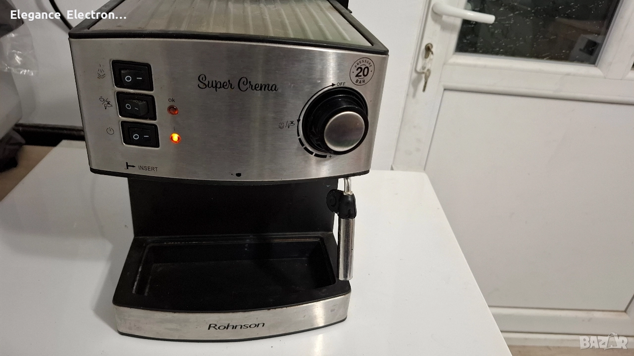 Кафе машина Rohnson Super Crema – работеща, без портфилтър R980. , снимка 1