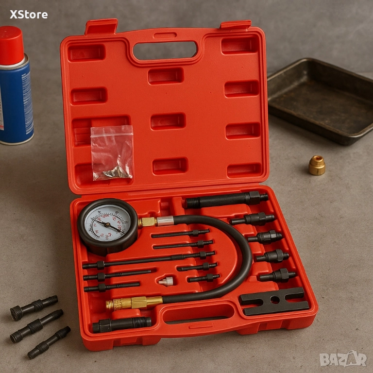 Комплект за тест на компресия на дизелови двигатели, снимка 1
