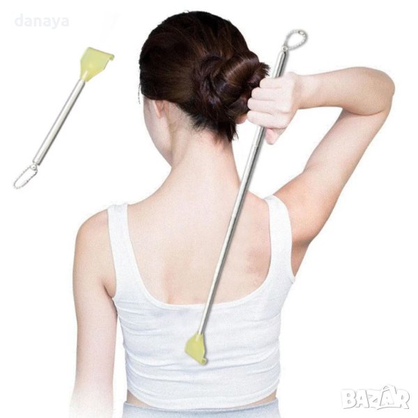 3953 Чесалка за гръб масажор с телескопична дръжка, снимка 1