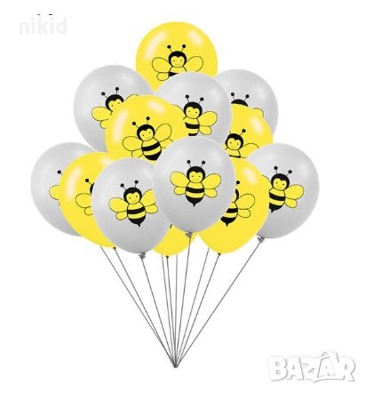 Пчела Пчели Обикновен надуваем латекс латексов балон парти хелий или газ, снимка 1