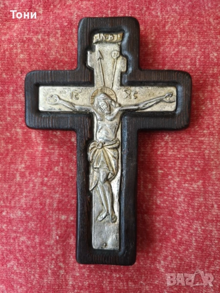 Разпятие сребро 950 проба, снимка 1