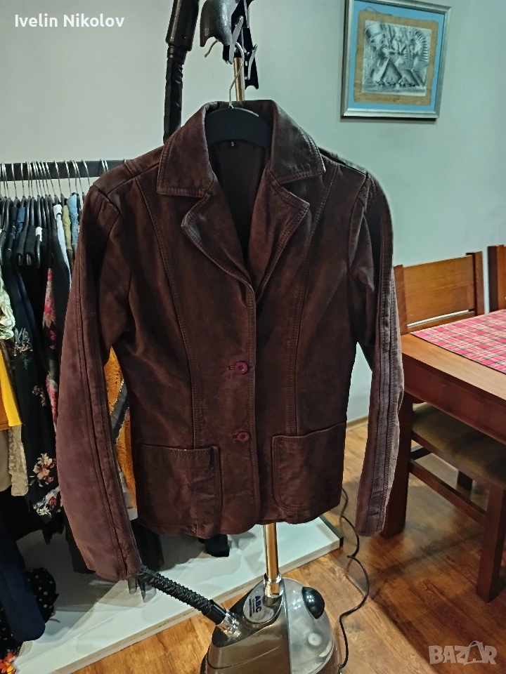 DKNY кожено яке, снимка 1