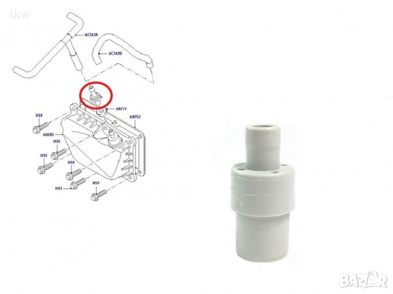 Клапан, вентилация корпус разпределителен вал FORD Fiesta -Fusion- Focus- Puma, снимка 1