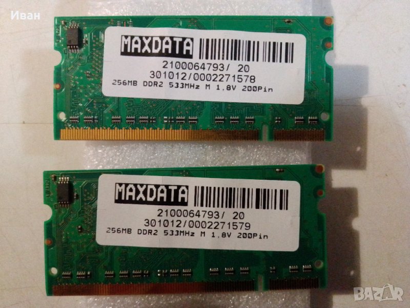 Рам памет за лаптоп DDR2 2х256MB , снимка 1