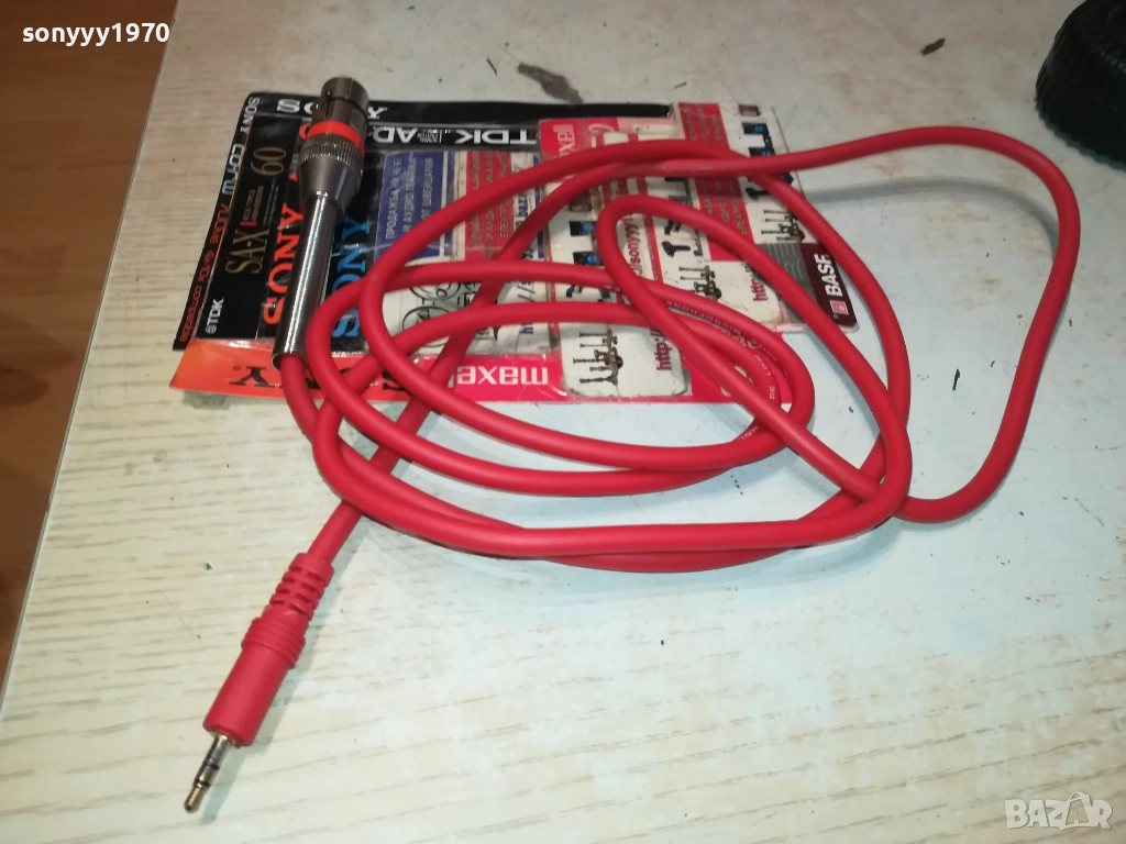 КАБЕЛ ЗА МИКРОФОН-ЧЕРВЕН ОТ ФРАНЦИЯ 1911251028, снимка 1