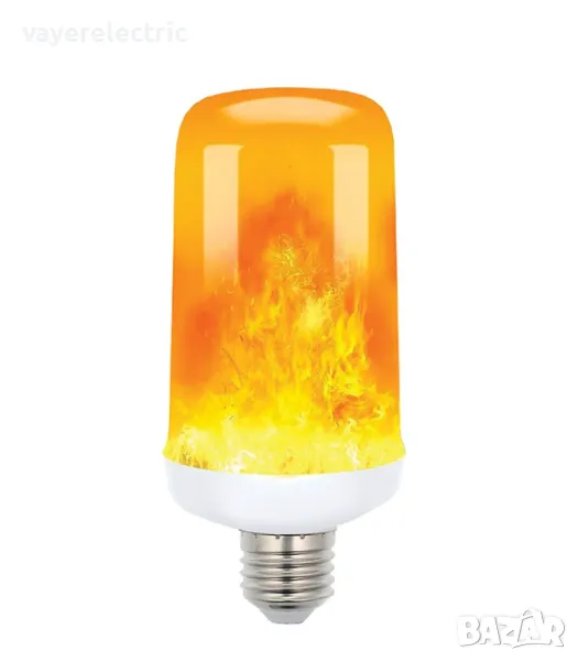 LED крушка горящ ПЛАМЪК E27 или Е14, снимка 1