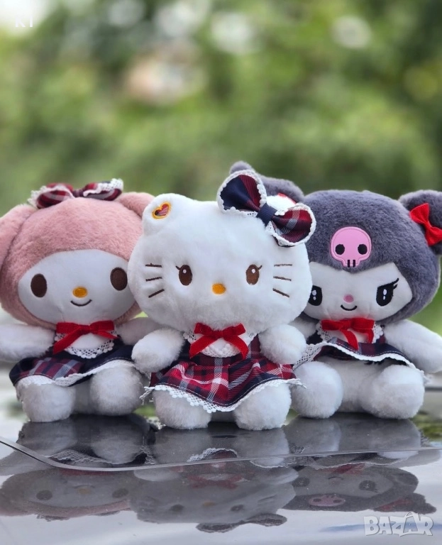 Плюшени играчки Кити Куроми, Hello Kitty Kuromi Melody 30см, снимка 1