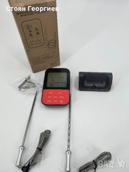 Термометър за храна Golxmse SN105, 2 сонди, LCD екран, функция таймер, -20~300°C, сигнал, снимка 1