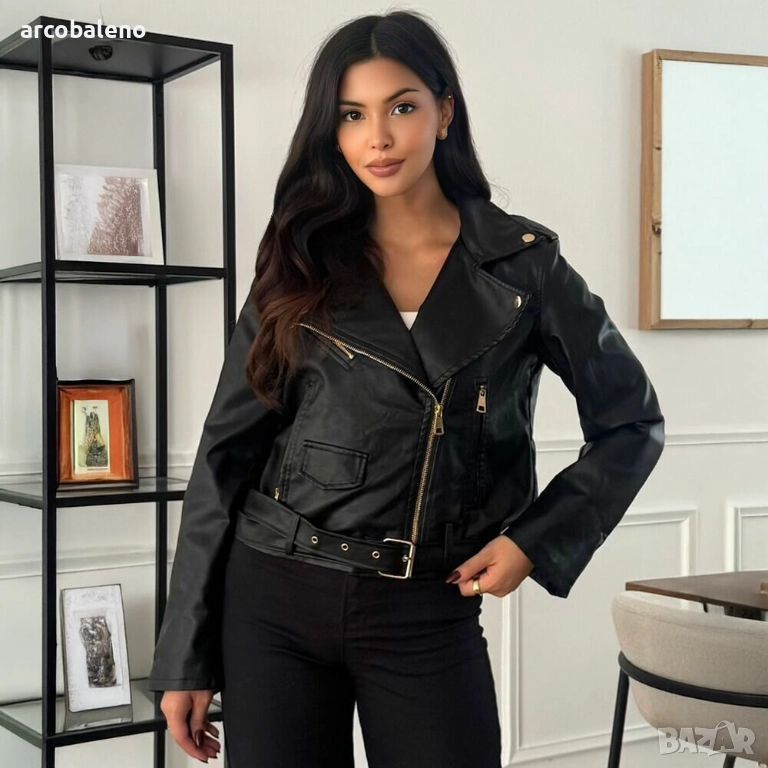 Дамско байкърско яке, снимка 1