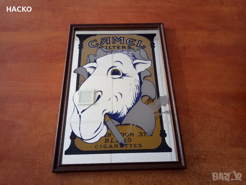 ПРОМО ЦЕНА Огледална Ретро Реклама на CAMEL Размери 22/32 см. Внос от Германия, снимка 1