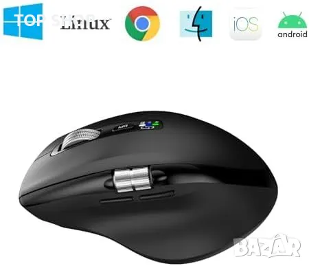 Нова Ергономична Безжична мишка с тихо скролиране и многобройни DPI, снимка 5 - Клавиатури и мишки - 49239154