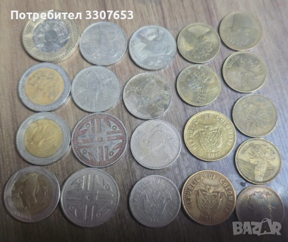 монети Колумбия 25 бр, снимка 2 - Нумизматика и бонистика - 50683839
