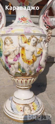 Ваза Capodimonte, снимка 3 - Вази - 51069635