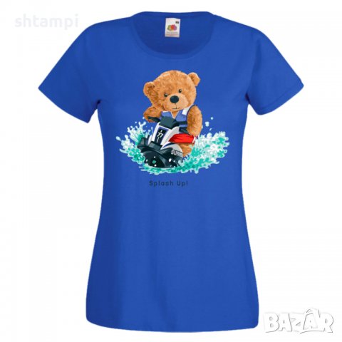 Дамска тениска bear Splash UP, Мече,Меченце,Животно, Играчка,Изненада,Подарък,Повод,, снимка 5 - Тениски - 37293433