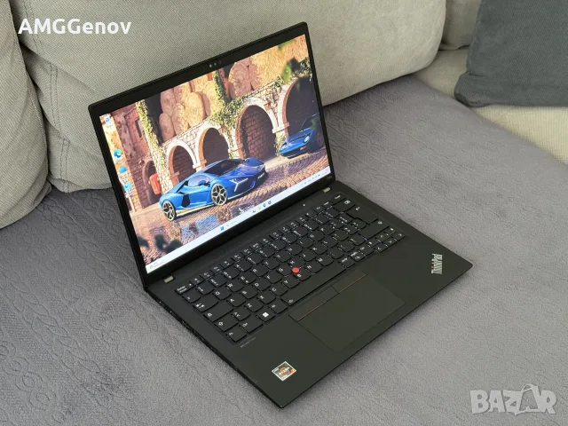 14'FHD+IPS Ryzen 7 Pro-7840u Lenovo Thinkpad T14s Gen4 32GB LPDDR5x 512GB SSD Гаранция 12 Месеца, снимка 3 - Лаптопи за работа - 56140181