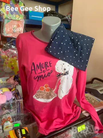 Комплект пижами майка и дете