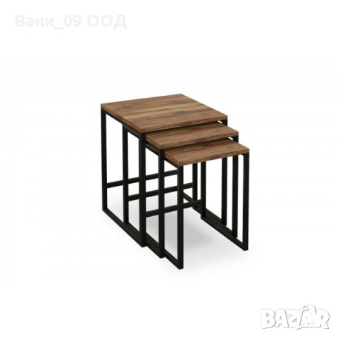 Сет 3 масички-дърво и метал , снимка 2 - Маси - 39963512