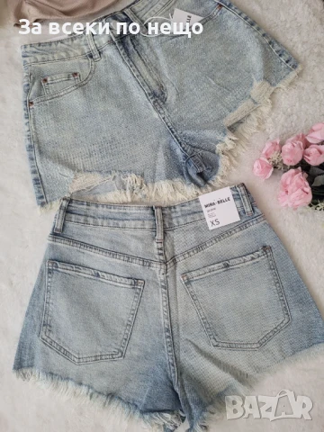 Дамски Къси Дънкови Панталонки С Прозрачни Камъчета🔝Дамски Къси Дънки Код BS-38, снимка 7 - Къси панталони и бермуди - 51242622