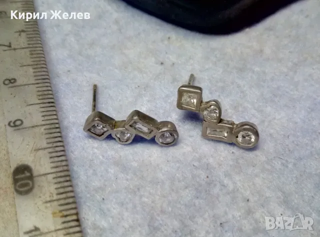 ФЕШЪН АРТ СКЪПОЦЕННИ ОБЕЦИ от БЛАГОРОДНА СТОМАНА с БЯЛА ПОЗЛАТА и ФАСЕТИРАН ПЛАНИНСКИ КРИСТАЛ 48647, снимка 10 - Обеци - 49704525