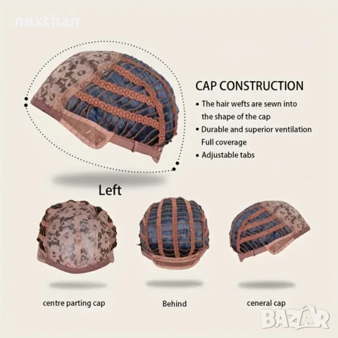 Синя чуплива перука на път, снимка 3 - Аксесоари за коса - 50568383