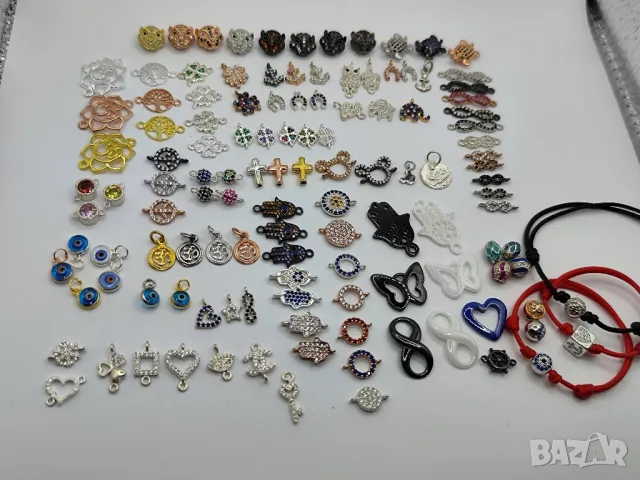 Дамска сребърна гривна със висулка Сърце, снимка 5 - Гривни - 48291114