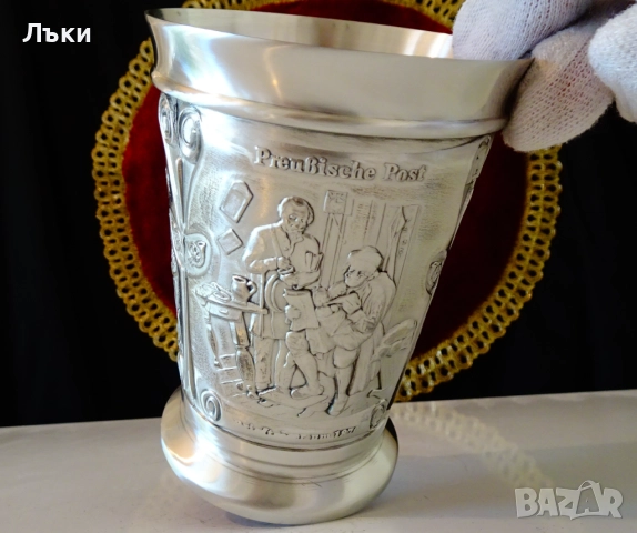 Чаша от калай,халба 300 мл.,Баварските пощи. , снимка 8 - Антикварни и старинни предмети - 51571116