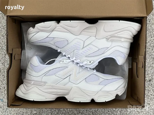 New Balance 9060 Triple White Нови Оригинални Дамски Маратонки Ню Баланс с Кутия Бели