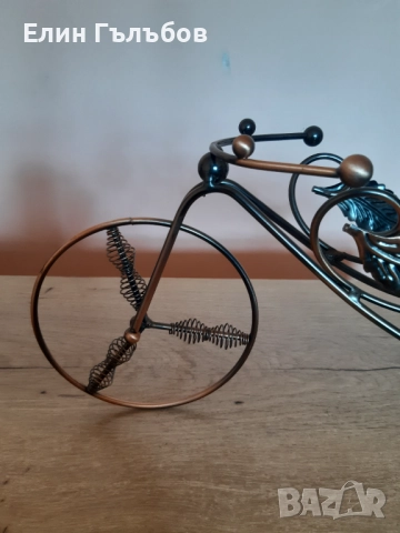 Стойка (поставка) за бутилка колело (триколка), ръчно изработена , снимка 7 - Декорация за дома - 52927930