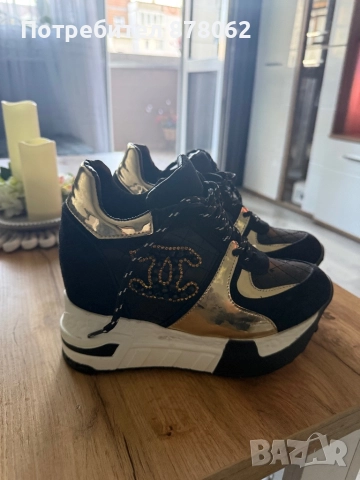 Дамски маратонки на платформа, снимка 2 - Маратонки - 52542113