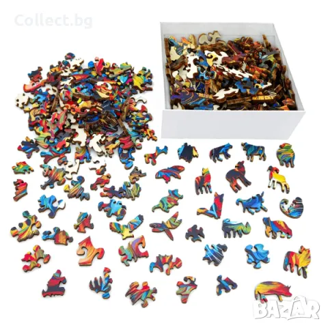 Дървен пъзел с животни - Пеперуда, снимка 3 - Пъзели - 49418346