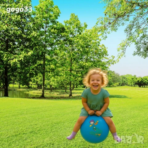 Детска топка за скачане с дръжки – забавление и активност в едно, снимка 5 - Надуваеми играчки - 50868461