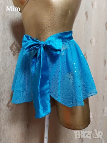 Къса синя прозрачна пола + бикина подарък , снимка 3 - Бельо - 49913475