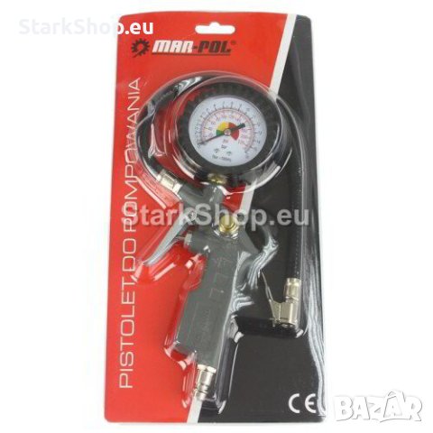 Пневматичен пистолет за помпане на гуми с манометър Mar-Pol, снимка 3 - Други инструменти - 40370748