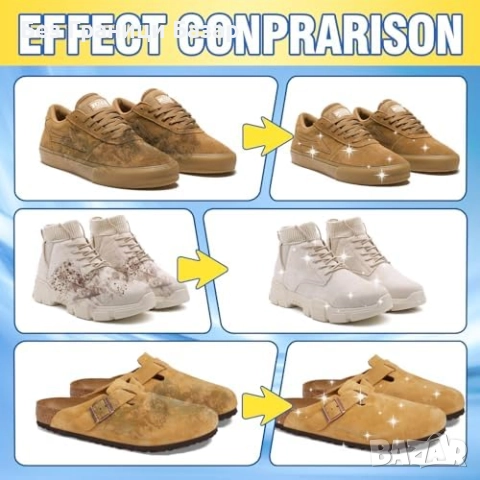 Нова Пяна за почистване и освежаване на велурени и набук обувки, чанти, снимка 2 - Други стоки за дома - 51937919