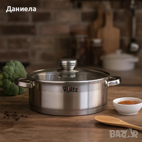 Тенджера Voltz Плитка, Индукция. Неръждаема стомана, снимка 5 - Съдове за готвене - 50967142