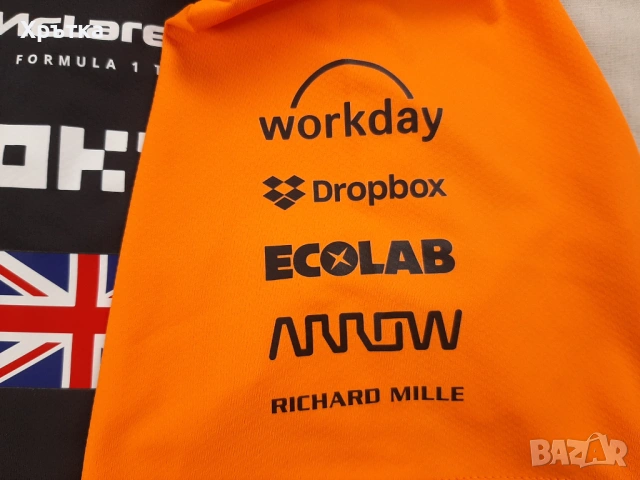 McLaren Formula 1 Team Lando Norris - Оригинална мъжка тениска р-р L, снимка 12 - Тениски - 54167305